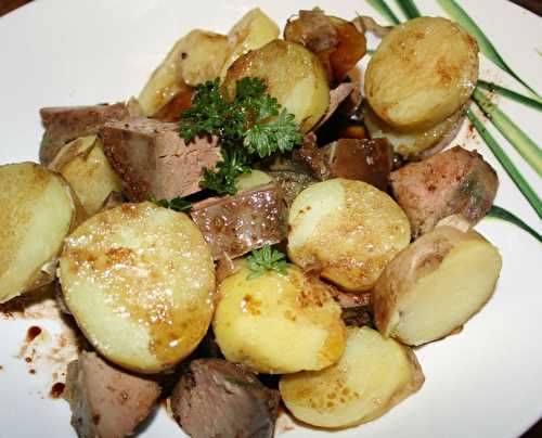 Salade tiède de rattes et foie de génisse