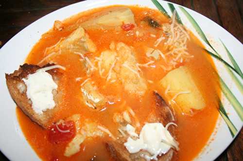 Soupe à la morue façon bouillabaisse