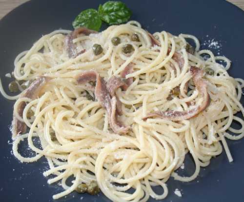 Spaghetti aux câpres et anchois - amafacon