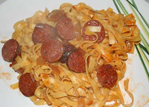 Tagiatelles fraîches au chorizo