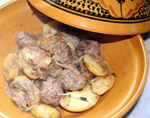Tajine de boulettes de boeuf aux pommes de terre