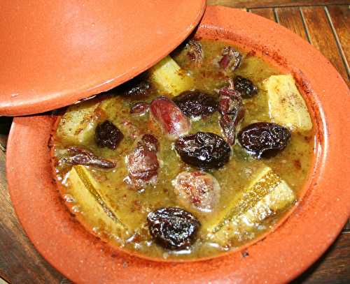 Tajine de coeurs de canard aux pruneaux