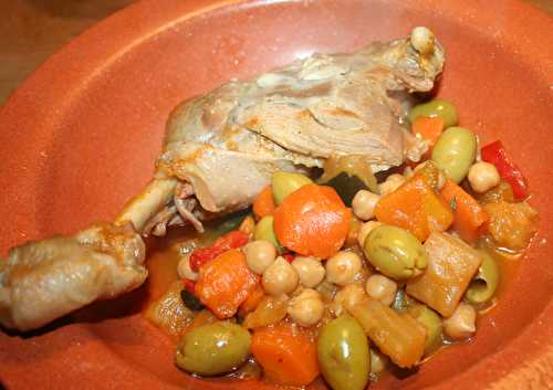 Tajine de cuisse de canard aux olives