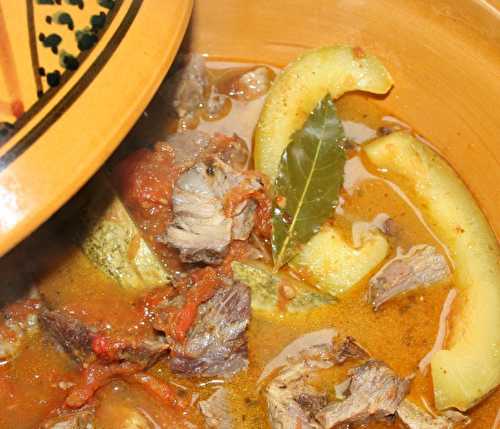 Tajine de mouton et courgette ronde