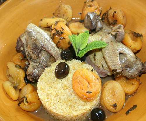 Tajine de pigeon aux abricots secs