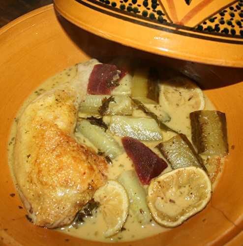 Tajine de poulet au concombre