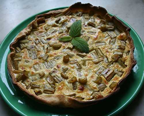 Tarte alsacienne à la rhubarbe