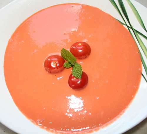 Velouté de tomate et basilic au mascarpone