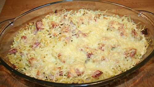 Gratin de coquillettes au jambon