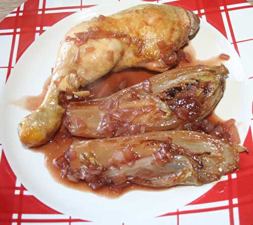 Cuisse de poulet et endives à la kriek - amafacon