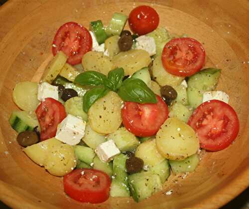 Salade de pommes de terre à la grecque - amafacon