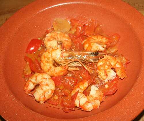 Gambas (grosses crevettes) à la cubaine