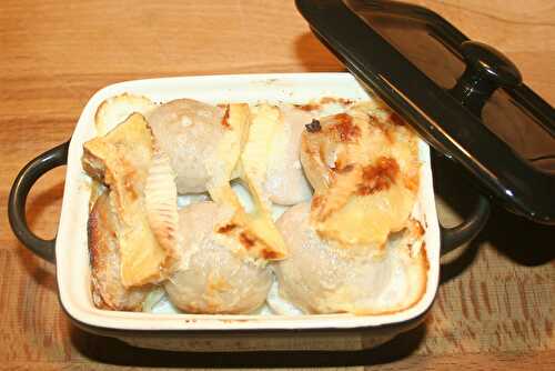 Cassolette de boudin blanc et brique de brebis