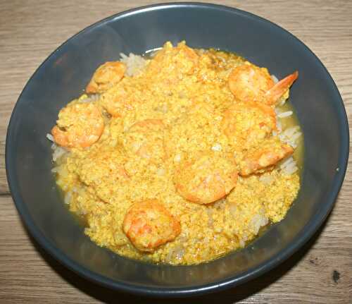 Crevettes (gambas) au yaourt Malo® citron et riz Kamâlis