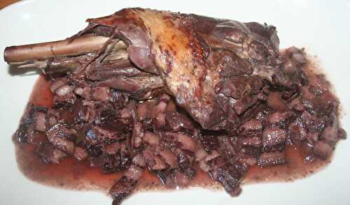 Cuisse de dinde braisée au vin rouge