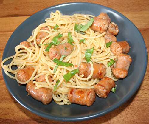 Spaghetti aux chipolatas à l'italienne