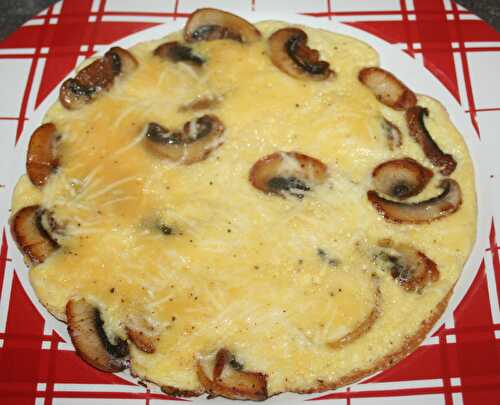 Frittata (omelette) aux champignons et pecorino