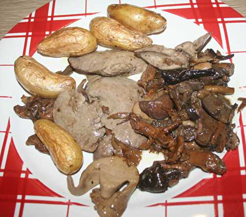 Foie de lapin au rattes du Touquet et mélange forestier