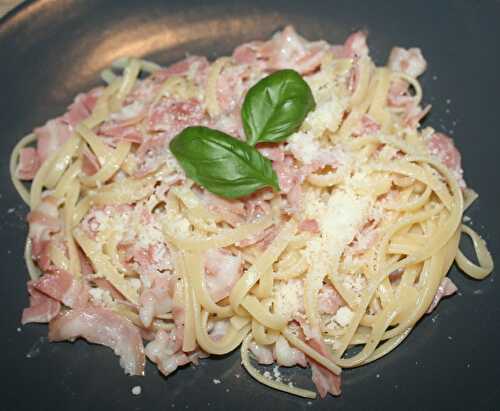 Linguine à la Gricia, pancetta et pecorino romano