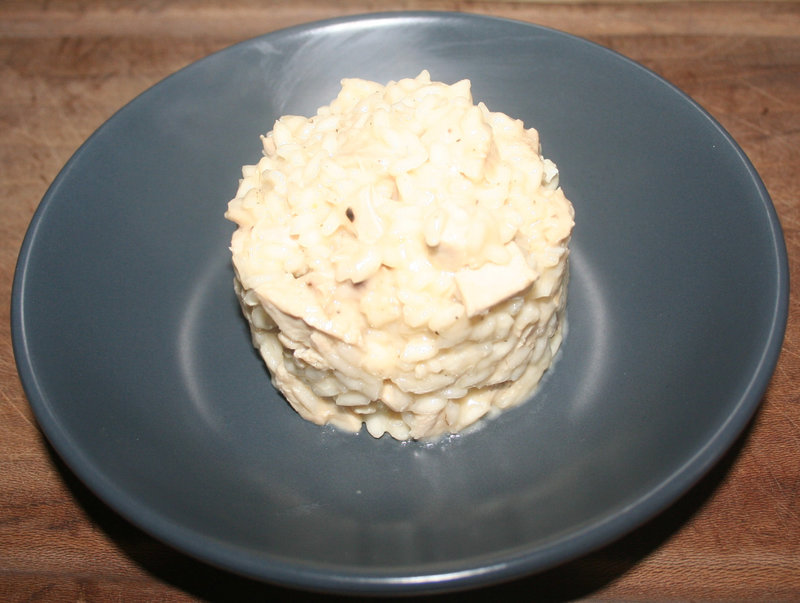 Risotto au blanc de pintade et Gorgonzola à la cuillère