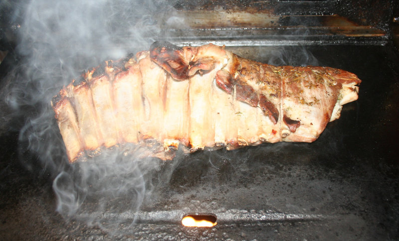 Poitrine d'agneau au thym à la plancha