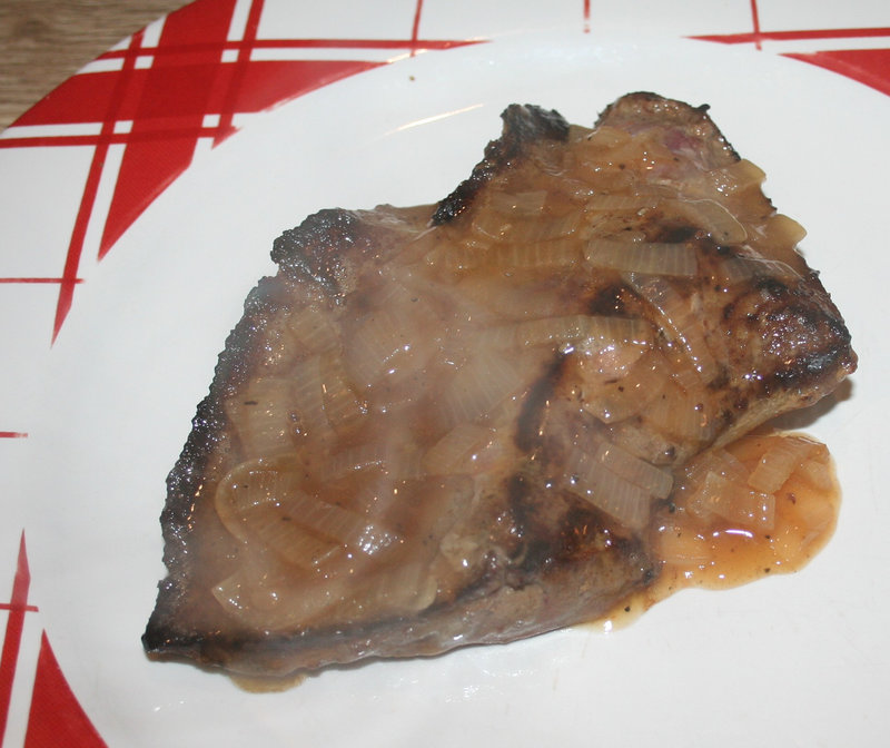 Foie de génisse sauce à l'échalote au fond de veau