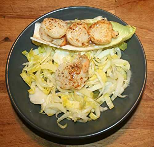 Salade d'endive aux noix de Saint Jacques