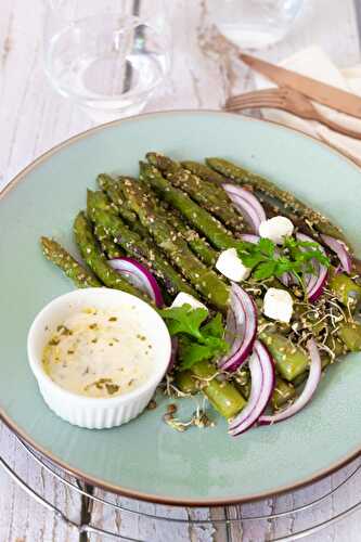 Asperges poêlées au sésame