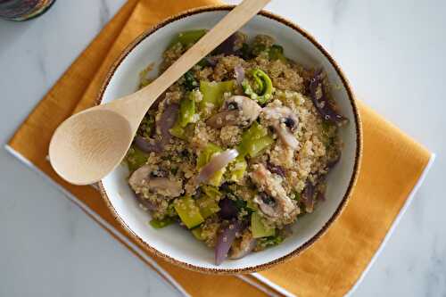 Recette saine de légumes et quinoa au tamari