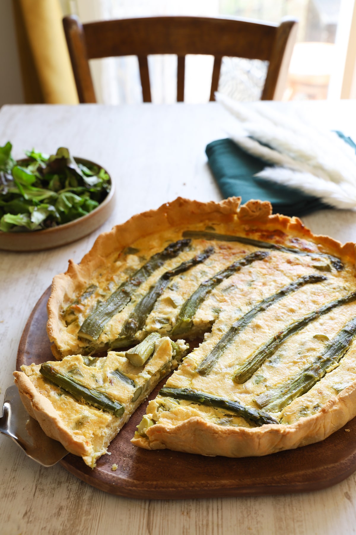 Quiche maison sans gluten asperges-chèvre 🤤