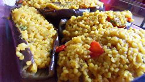 Aubergines farçies végétariennes (sans viande)