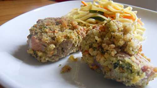 Filet mignon en croûte de persil, sauge et noix de cajou