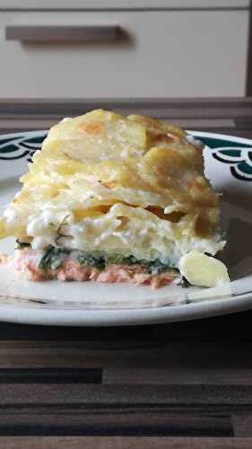 Gratin de saumon épinards et pomme de terre