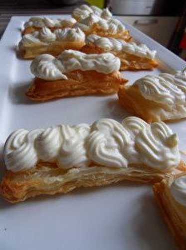 Millefeuilles à la pomme, crème légère vanille