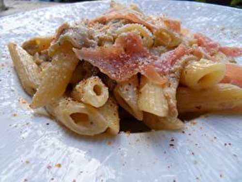 Penne à la crème d'aubergines