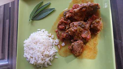 Sauté de veau au chorizo et poivron vert