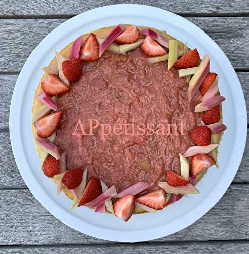 Cheesecake rhubarbe-fraises (avec cuisson)