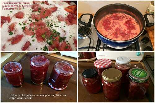 Confiture de fraises parfumée à l'estragon