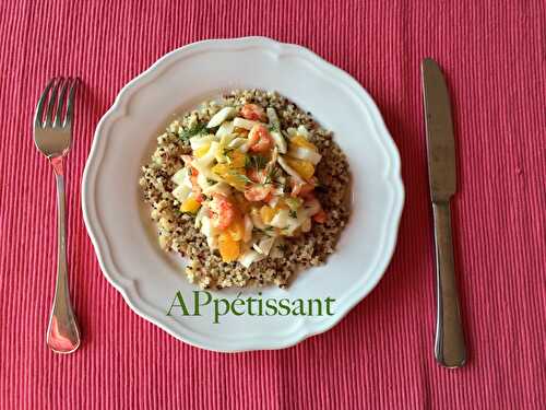 Salade de quinoa au fenouil et écrevisses