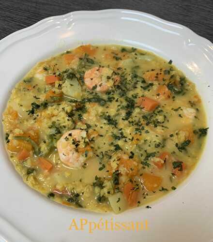 Soupe-repas aux lentilles corail