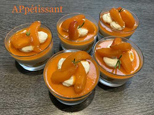  Verrines abricot /dulcey/romarin  - APpétissant.be