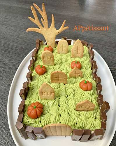 Gâteau cimetière d'Halloween