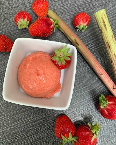 Sorbet fraises-rhubarbe