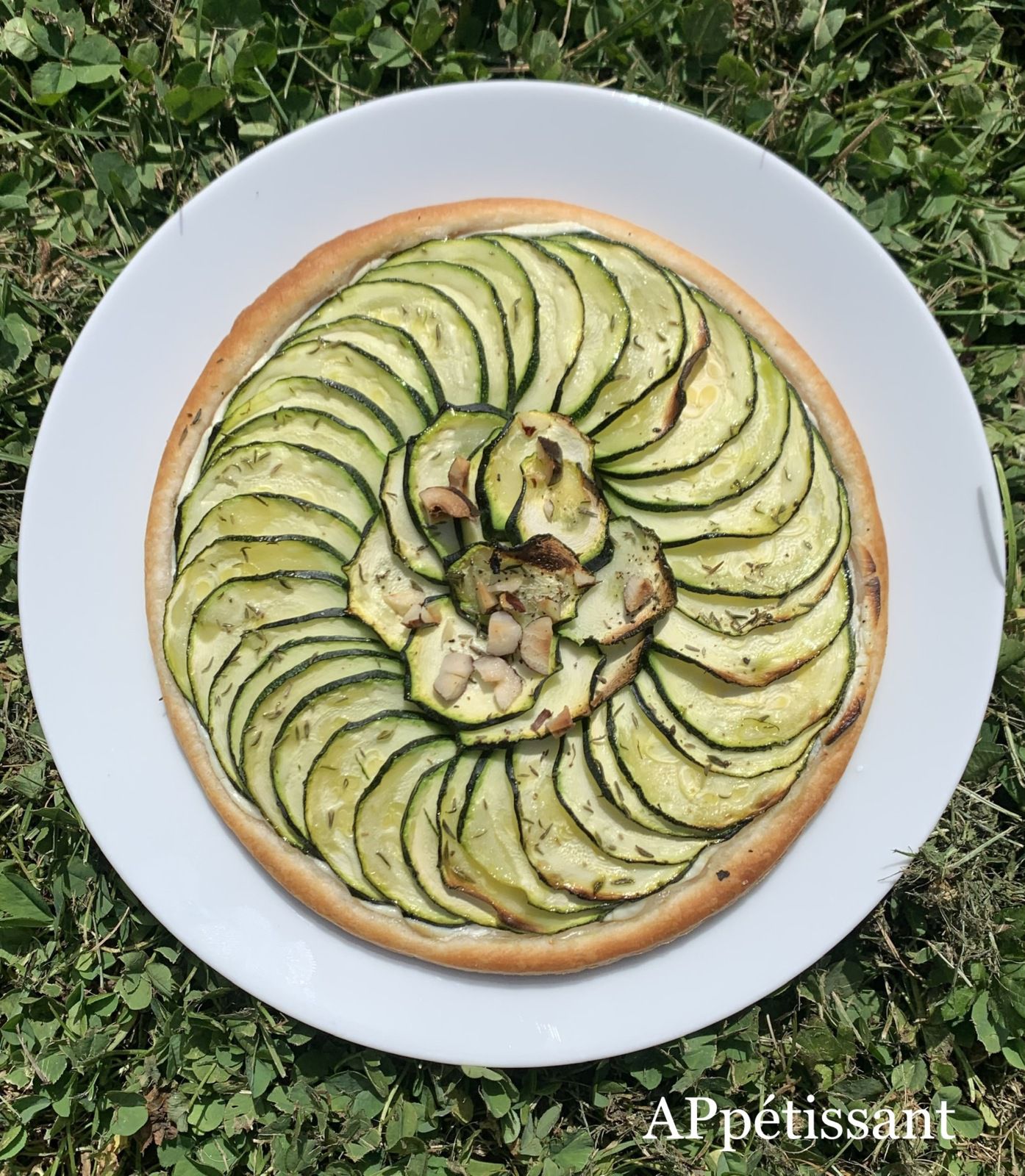 Tarte fine aux courgettes 