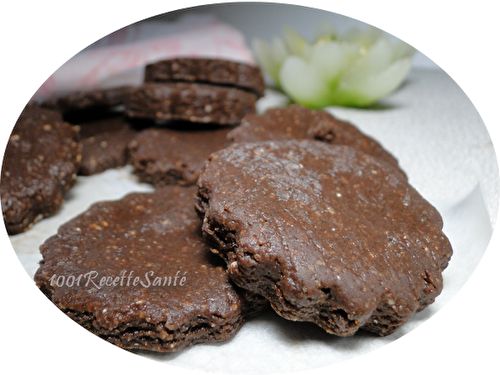 Biscuits glacés au chocolat et maca sans cuisson