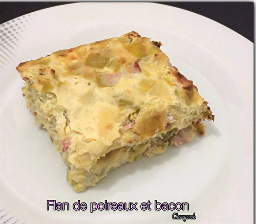 Flan de poireaux et bacon