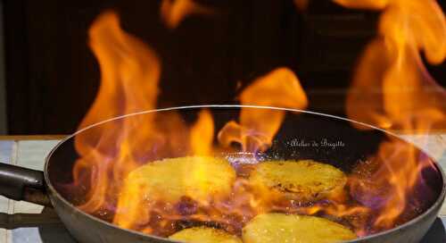 Ananas flambé - Allumer le feu !!!!! - Atelier de Brigitte, cuisine, recettes, partages, 
