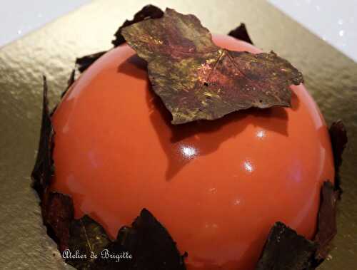 "Automne" Dôme, Insert Confit Framboises(Michalak),Bavaroise Chocolat(Felder)