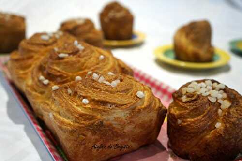 Brioche feuilletée au sucre grain, recette de Mr Conticini