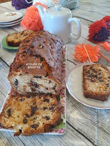 Cake orange confite et pépites de chocolat